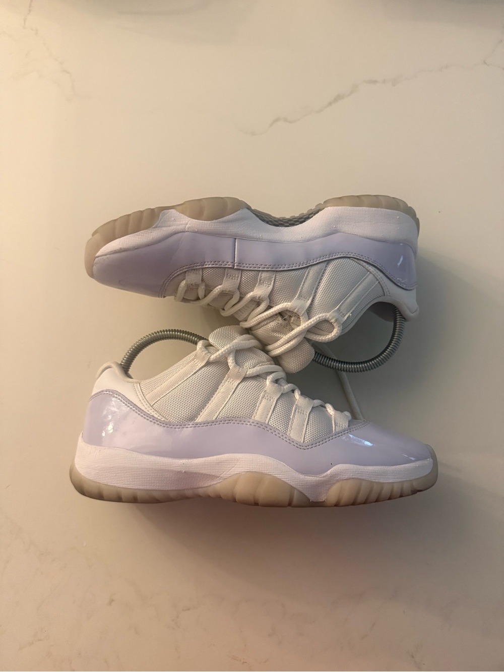 Low-Top Athletic Sneakers in White and Light Lavender Women Jordan size 9